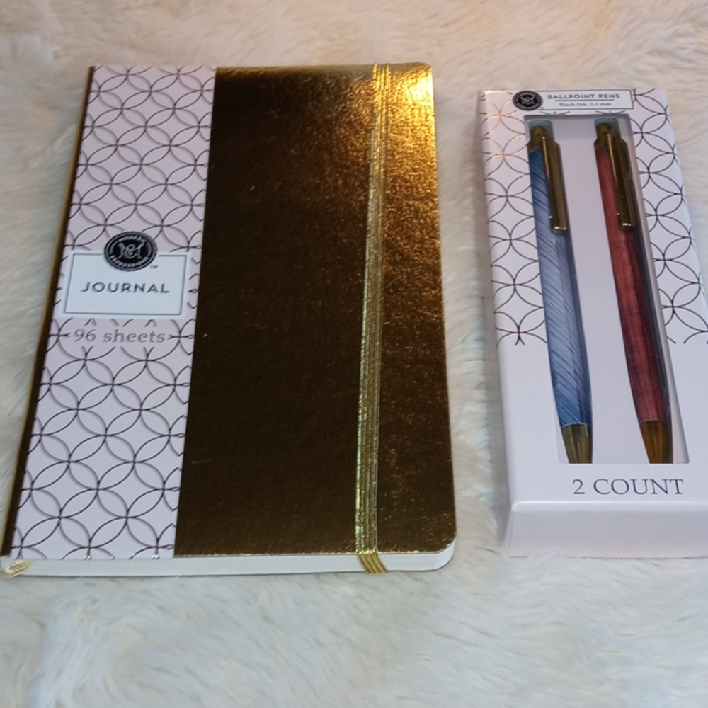 96 Page Journal & 2 Matching Ballpoint Pens